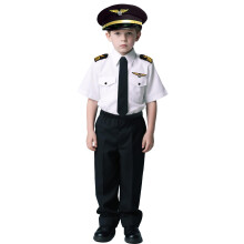 SCYPRUTH Airline Pilot Kostume til B?rn Kaptajn Pilot Uniform til Karriere Dag Halloween Dress Up F?dselsdagsgaver