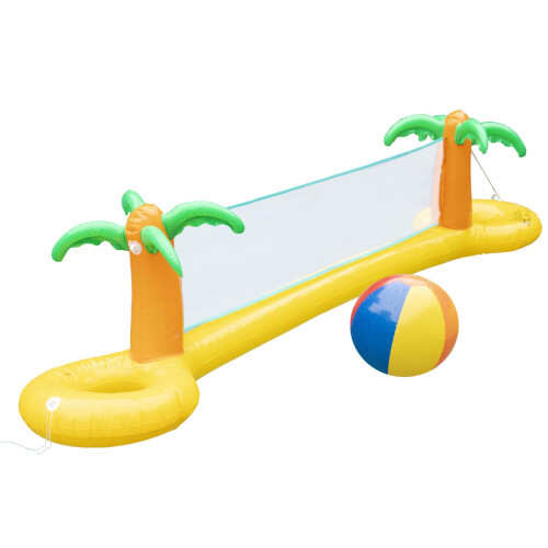 Giant Inflatable Palm Tree Volleyball Net Set met Bal - 12 ft Lang