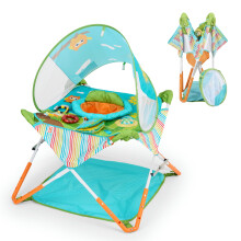 Bright Starts Pop 'N Jump Draagbare Activity Jumper Binnen/buiten gebruik Owl Forest met 4 zintuiglijke speelgoedjes Leeftijden 6-12 maanden