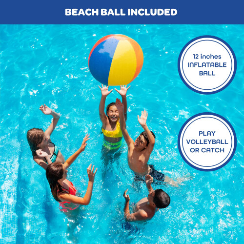 Giant Inflatable Palm Tree Volleyball Net Set met Bal - 12 ft Lang 2