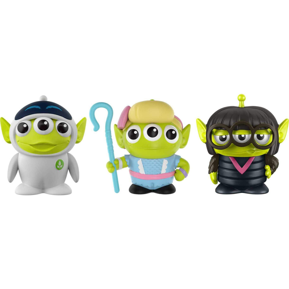 Mattel Pixar Alien Remix 3-Pack Bo Peep, Edna Mode & Eve 3-In Mashup Character Figures In A Pizza Box Package, Disney Pixar Toy Story Movie Col