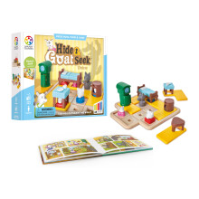 SmartGames Hide and Goat Seek ein Vorschul-Puzzlespiel fr 37 Jahre mit 48 Herausforderungen und einem Bonus-Bilderbuch