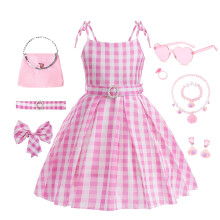MSSmile-FANKID Vestido Rosa para Meninas Fantasia Cosplay Halloween (4-5Anos/110cm)
