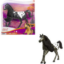 Dreamworks Spirit Untamed Black Hair Herd Horse 8" & Moving Head - Pinto