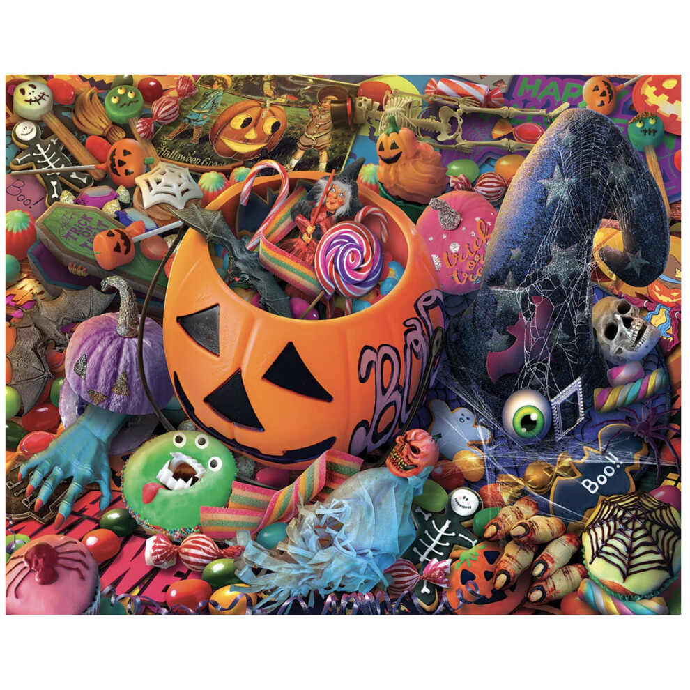 Mountain Halloween Treats Halloween Puzzles 1000 Pieces Fun Jigsaw Puzzle For Fall And Autumn White