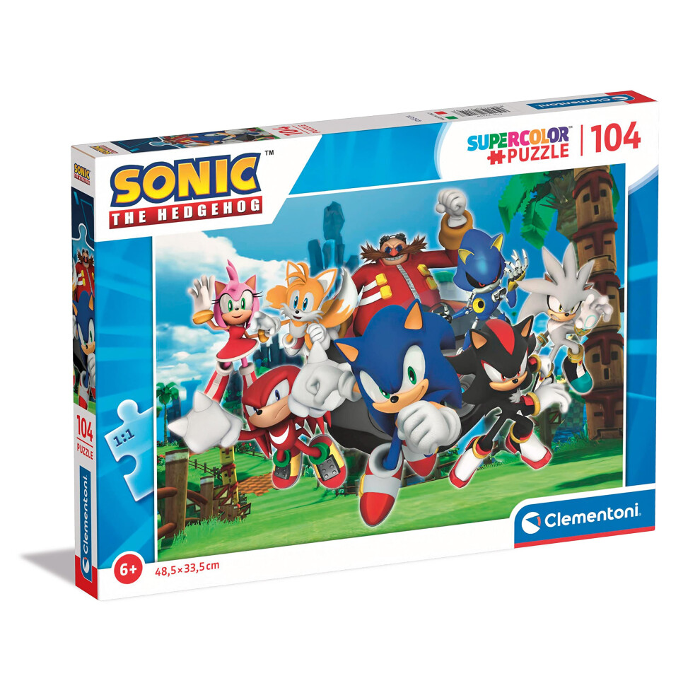 Clementoni Sonic The Hedgehog Puzzle Of 104 Pieces - 34.3 X 24.3 X 3.5 Cm