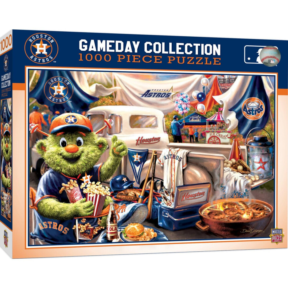 Puzzle 1000 ElementóW Masterpieces Dla DorosłYch - Mlb Houston Astros Gameday - 19,25 ""X 26,75""""-image
