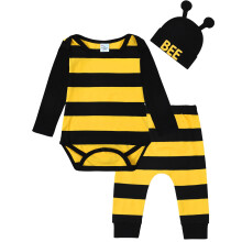 COSLAND Disfraz de abeja para beb, disfraz de Halloween para bebs y recin nacidos, amarillo y negro, de 0 a 3 meses