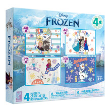 4 in 1 Kids Frozen Multipack Jigsaw Puzzle - Ceaco - Disney - Boeiende puzzels Perfect voor game-avonden - Afgewerkt formaat varieert
