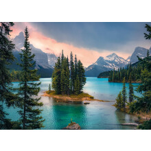 Ravensburger - Maligne Lake Canada - Legpuzzel van 1000 stukjes - Met prachtige bergen, levendige watergroenten en meer - Inlijstbaar - Premiumkwalit