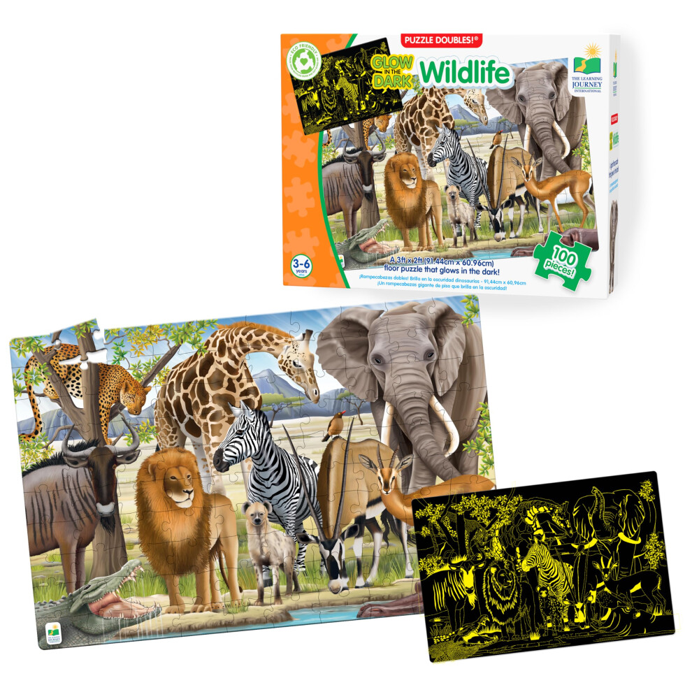 Photos - Jigsaw Puzzle / Mosaic The Learning Journey 115237 Puzzle Doubles - Glow In The Dark, Wildlife