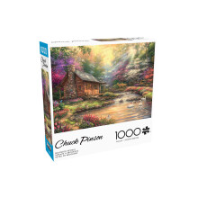 Buffalo Games Legpuzzels voor volwassenen 1000 stukjes - Chuck Pinson - Brookside Retreat - Moeilijke puzzel voor volwassenen met referentieposter Le
