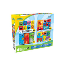 Buffalo Games - Sesam Workshop - 4 X 1 Kids Multipack - Sesamstraat - Meerdere legpuzzels voor kinderen - Uitdagende puzzel Perfect voor game-avonden