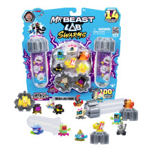 MRBEAST LAB Swarms Series 3 Hyper Fusion Series 14 Pack kerilykelpoisia mikropetoja 14 kerilytarraa ja 4 fuusiokorkkia omien maitoluutesi rakentami