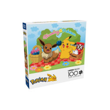 Buffalo Games - Pokemon - Blooming Pokemon (Pikachu en Eevee) - 100-delige puzzel voor gezinnen - Uitdagende puzzel Perfect voor game-avonden - Afgew