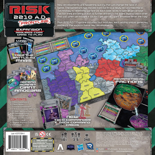 Risk 2210 A.D. - Frontline Expansion - Board Game 1