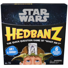Spin Master Games Star Wars Hedbanz lustiga bildgissande brdspel med klassiska och moderna karaktrer Star Wars Trivia fr familj och barn 2-6 s