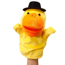 Lanxitown Little Yellow Duck Farm Animal Finger Puppets - Pluche zachte handpoppen met beweegbare mond voor kinderen