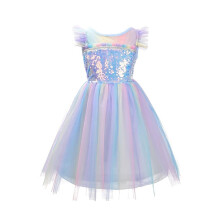 Dressy Daisy Eenhoorn Verjaardag Regenboog Tulle Jurk Prinses Kostuum Outfit voor Peuter Meisjes Maat 2T