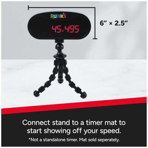 Mini display timer e supporto per cubo di Rubik, include custodia, dispositivo di visualizzazione trasparente e supporto regolabile per esercizi 2