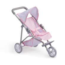 Juguetes JC | Berenguer Boutique | Cochecito Jogger para muecas plegable de 3 ruedas | Rosa | Edades 3+