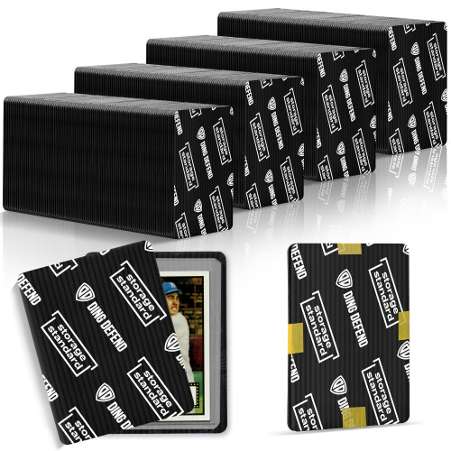 Ding Defend 510-Pack Protetores de Cartões - 3.5 x 4.5 Polegadas, Suprimentos de Envio em Preto