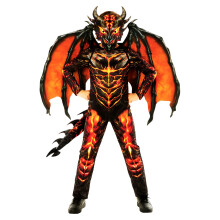 Fantasia Dragão Lava para Meninos L