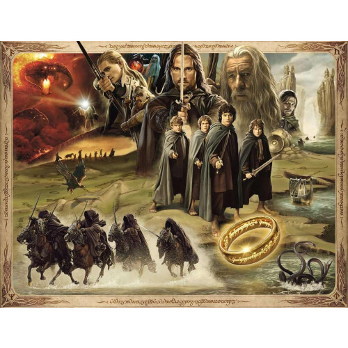 Ravensburger Puzzel 2000 stukjes Ravensburger - De Gemeenschap van de Ring / De Heer der Ringen - Tekenfilms en strips 1