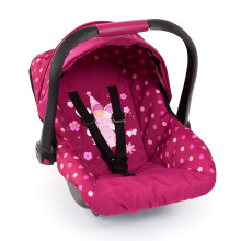 Bayer Design Poppenautostoel Deluxe met Luifel - Polkadots, Roze