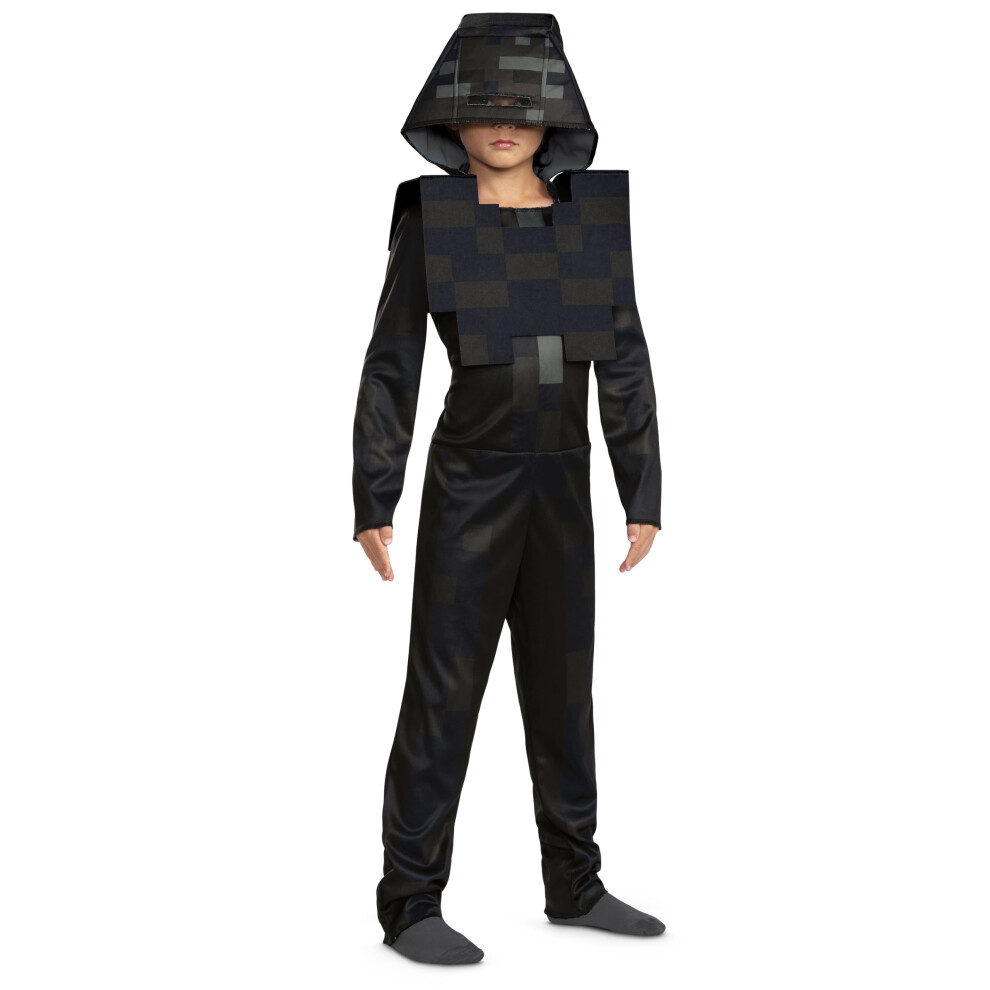 Photos - Other Toys Fancy Disguise Wither Skeleton Minecraft Costume, Official Minecraft Costume with Hooded Jumpsuit for Kids, Child Size  DIS (10-12)