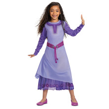 Costume Asha Costume ufficiale Disney Wish per bambina con cintura attaccata, taglia piccola per bambini (4-6x)
