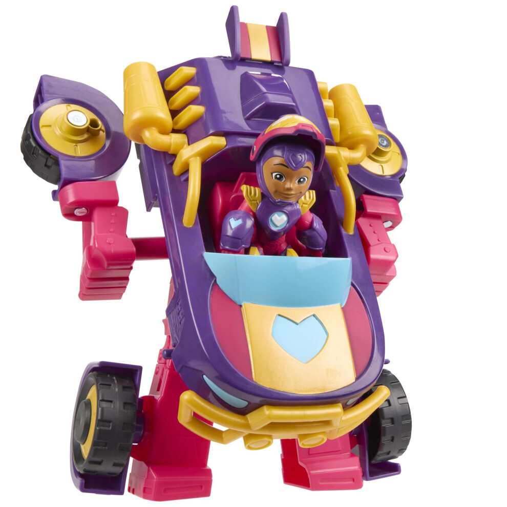 Marvel Iron Man And His Awesome Friends Ironheart 2-In-1 Mech Suit & Vehicle Action Figure & Toy Vehicle Set Super Hero Toys Ages 3+
