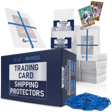 Premium Bundle Trading Card Versandprotektor mit Gummibändern | Schutz für Bewertungskarten, Sport Trading Card Versand