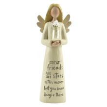Angel Figurine Great Friends Are Like Stars Guardian Angel Sentimental Gift
