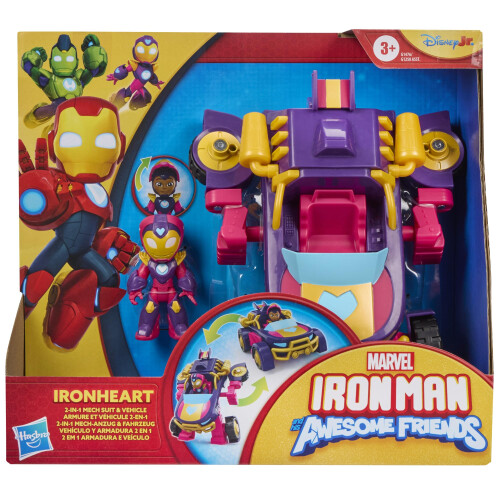 Marvel IRON MAN ΚΑΙ ΟΙ ΦΑΝΤΑΣΤΙΚΟΙ ΦΙΛΟΙ Marvel Ironheart 2-σε-1 Μηχανικό Κοστούμι & Όχημα 1
