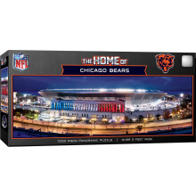 MasterPieces Puzzle da 1000 pezzi - NFL Chicago Bears Stadium Panoramica 13""x39"" Decorazione da parete dei Chicago Bears in stile poster Puzzle p