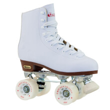 Chicago Skates Dame Premium L?der Foret Rink Rullesk?jte - Klassiske hvide Quad Sk?jter - St?rrelse 11 (CRS80011)