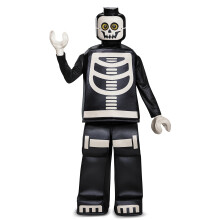 Disguise Lego Skeleton Prestige Kostume Sort Stor (10-12)