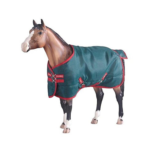 Breyer Traditionele Rambo Deken Groen/Rood (Schaal 1:9)