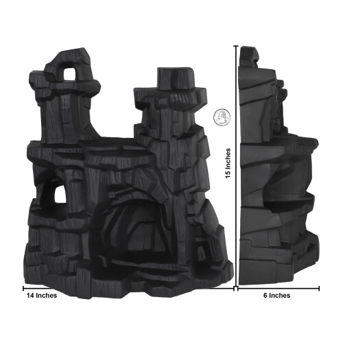 TimMee Battle Mountain Scenery - Coal Black Figur Display & Play Terr?n US Made 1