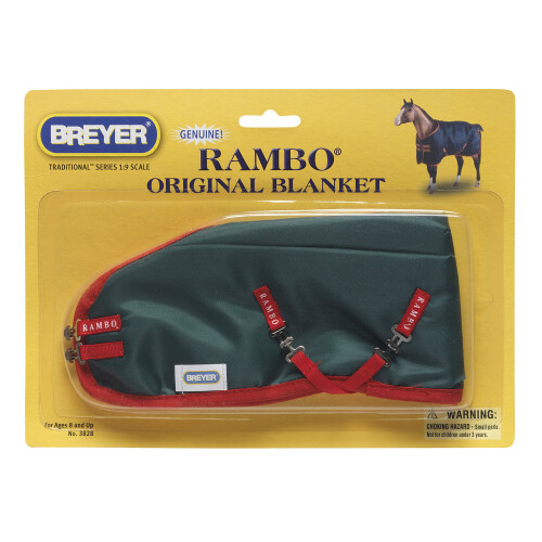 Breyer Traditionele Rambo Deken Groen/Rood (Schaal 1:9) 1
