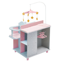 Pink Doll Changing Bed Storage by Olivia's World Wooden Furniture Toy TD-0203AG