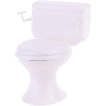 Wit poppenhuis miniatuur meubilair Vintage badkamer Model Toilet alsof poppenhuisaccessoires