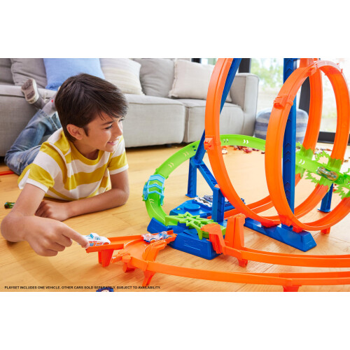 Hot Wheels Hot Wheels Set, Epic Crash Dash με 5 Ζώνες Σύγκρουσης, Ηλεκτρική Βοήθεια και 1 Αυτοκινητάκι 1:64 1