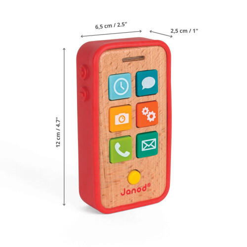 Janod Tlphone sonore Janod Pretend Play - 18 mois et plus - J05334 2