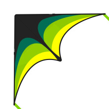 Delta Kite Coloré Mint pour Enfants & Adultes, Très Facile à Faire Voler avec 2 Ribbons et 300ft de Fil