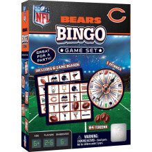 Msterverk - NFL Bingo officiellt licensierad Chicago Bears fotbollsspelset innehller spinner 84 anpassade marker 6 bingokort Familje- och festk