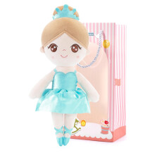 Gloveleya Baby Meisje Cadeau Poppen Zachte Pluche Ballet Meisje Pop Mintgroen 14 Inch met Cadeaubox
