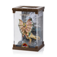 Figurita Dilophosaurus - Jurassic World - Coleccionista - Caja de exhibición - 17 cm - Decoración de rocas