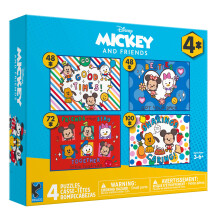 Puzzle multipack per bambini 4 in 1 di Topolino e gli amici della famiglia - Ceaco - Disney - Puzzle coinvolgenti perfetti per le serate di gioco